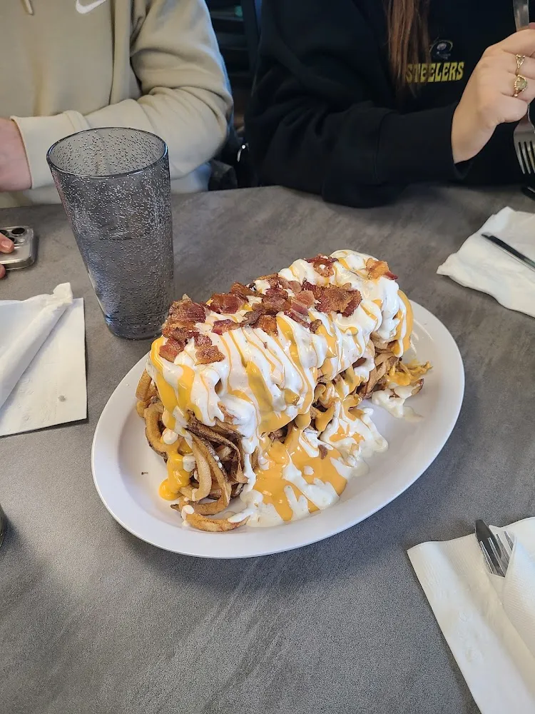 Brick of French Fries with Cheese and Bacon